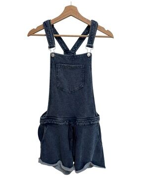 Z Supply Terry Cloth Overalls Shortalls Women’s XS Blue NWT Casual Summer Knit